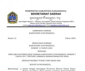 PERDA 12 TAHUN 2024 TENTANG PENCABUTAN PERDA 3 TAHUN 2017 TENTANG LEMBAGA KEMASYARAKATAN